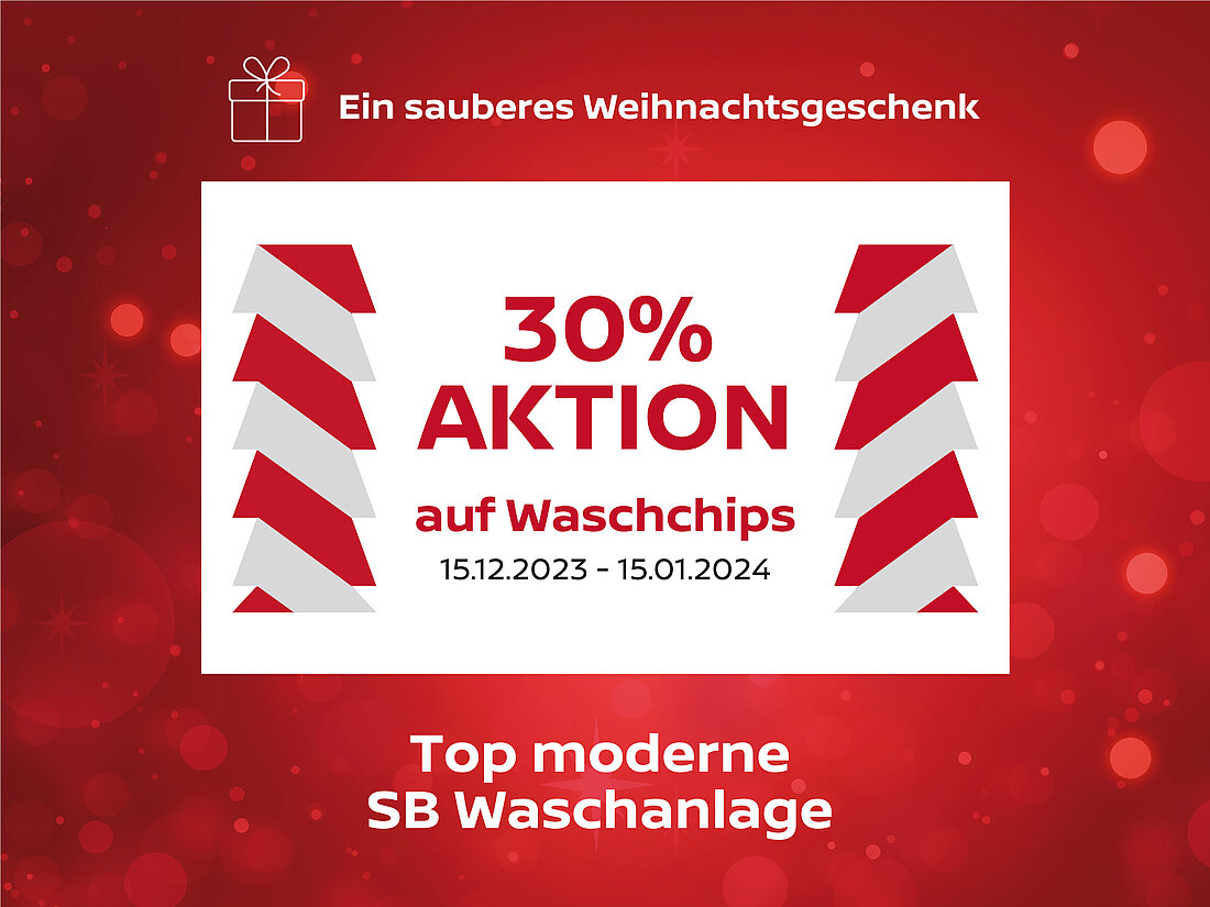 Weihnachtsaktion 2023 – 30% Aktion auf Waschchips