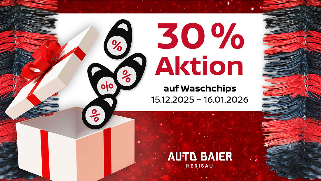 30% Aktion auf Waschchips, Auto Baier AG Herisau