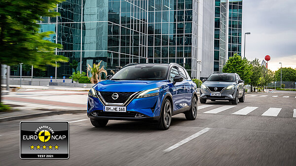 Nissan Qashqai mit Bestwertung von fünf Sternen im Euro NCAP Crashtest