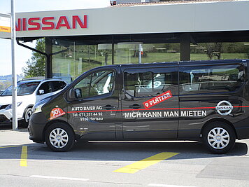 Nissan NV300 9-Plätzer Kleinbus mieten bei Auto Baier AG in Herisau